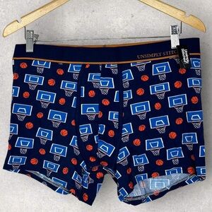 NWT Unsimply Stitched‎ Basketball Print Boxer Brief Underwear Shorts Size XL New